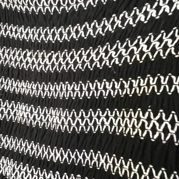 LANE BRYANT PLUS SIZE 18 - 20 BLACK & WHITE KNIT CASUAL DRESS WITH SMOCKED TOP - Picture 10 of 11